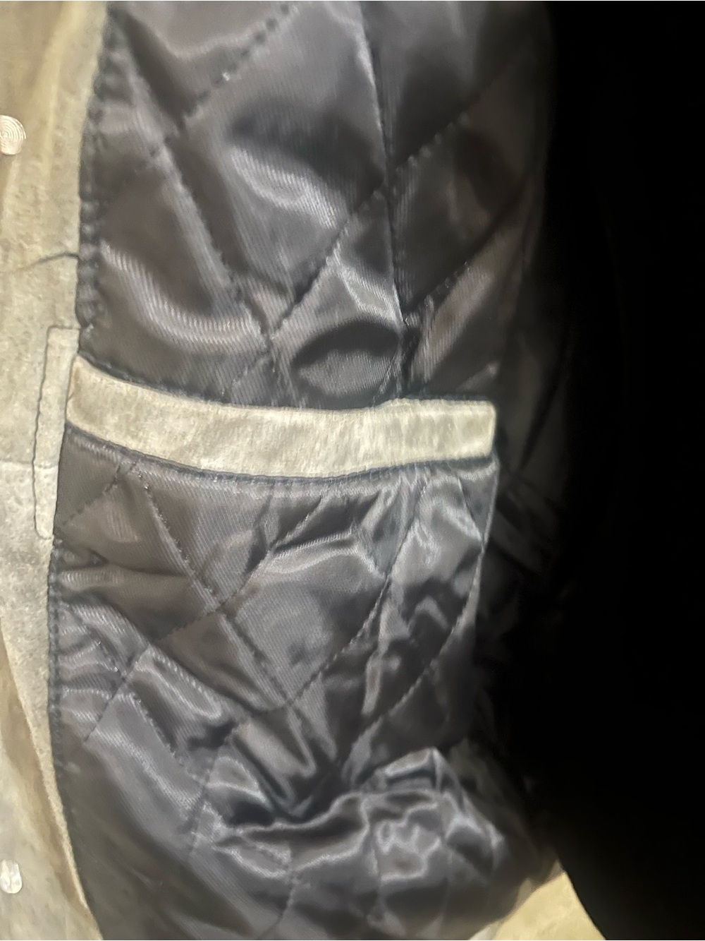 Gray Suede Leather Button-Up Jacket - Picture 4 of 9